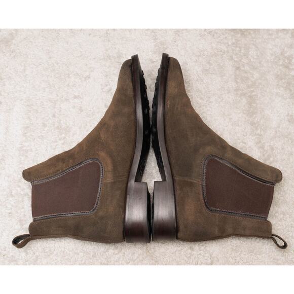 Thursday Boot Company Duchess Dark Olive Suede Chelsea Boots Womens Size 7 - Picture 4 of 16